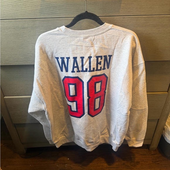 Gildan Other - Gildan Gray Crewneck Sweater with Red Accents